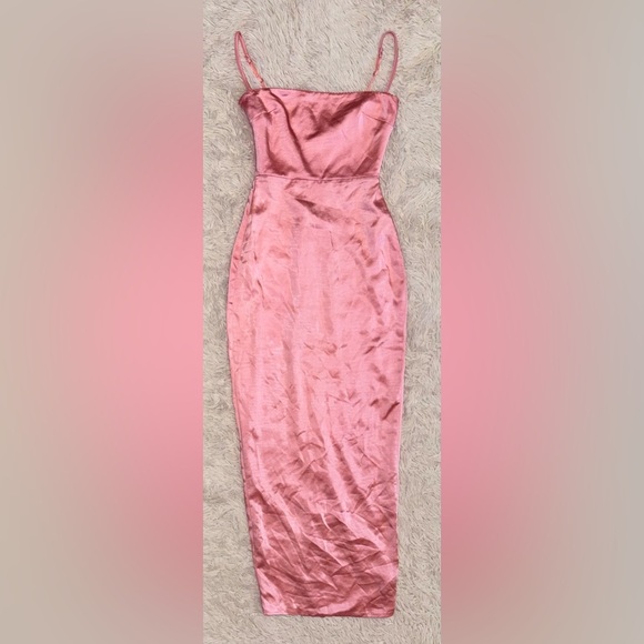 NWOT HOUSE OF CB 'Costanza' Bright Peach Maxi Dress sz XS - Picture 4 of 8